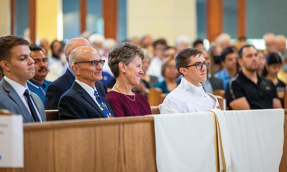 The Hurlimann family during the 2022 priestly ordination.