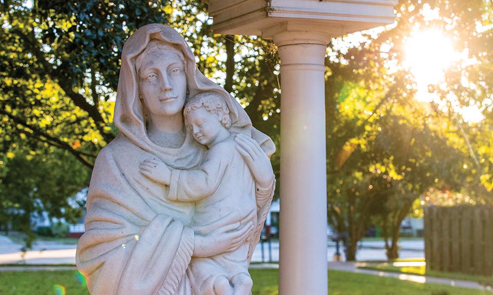 Statue of Virgin Mary and Christ Child