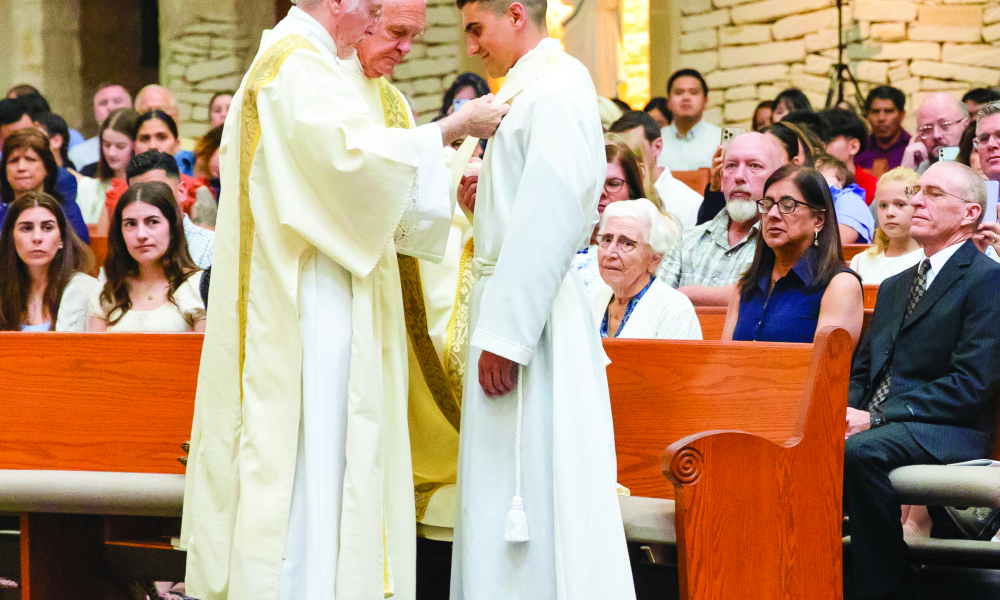 Bishop Joe Vásquez ordained Matthew Jewell as a transitional deacon