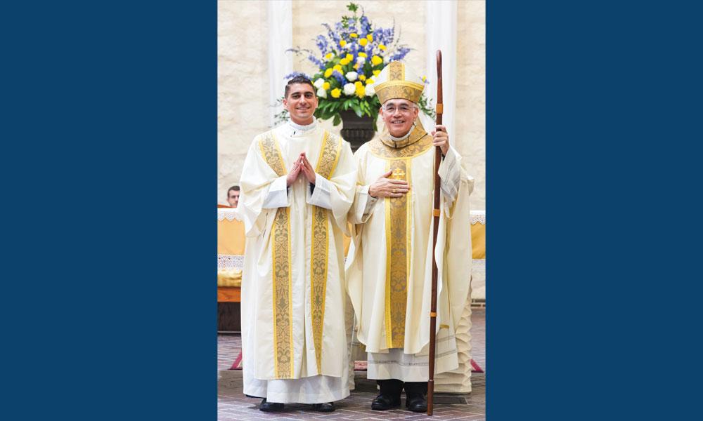 Bishop Joe Vásquez ordained Matthew Jewell as a transitional deacon