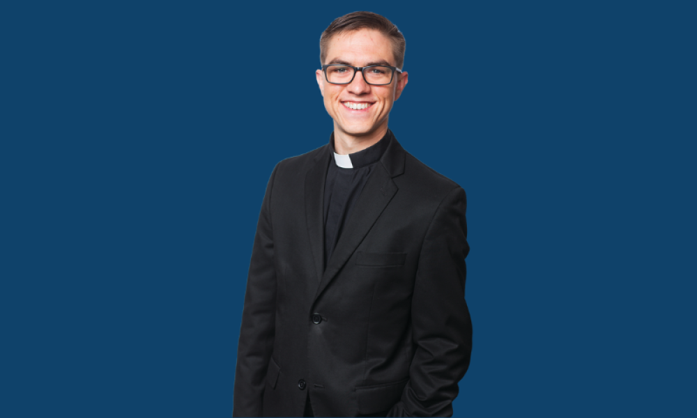 Father Jakob Hurlimann, associate pastor of St. Mercy Catholic Center in College Station