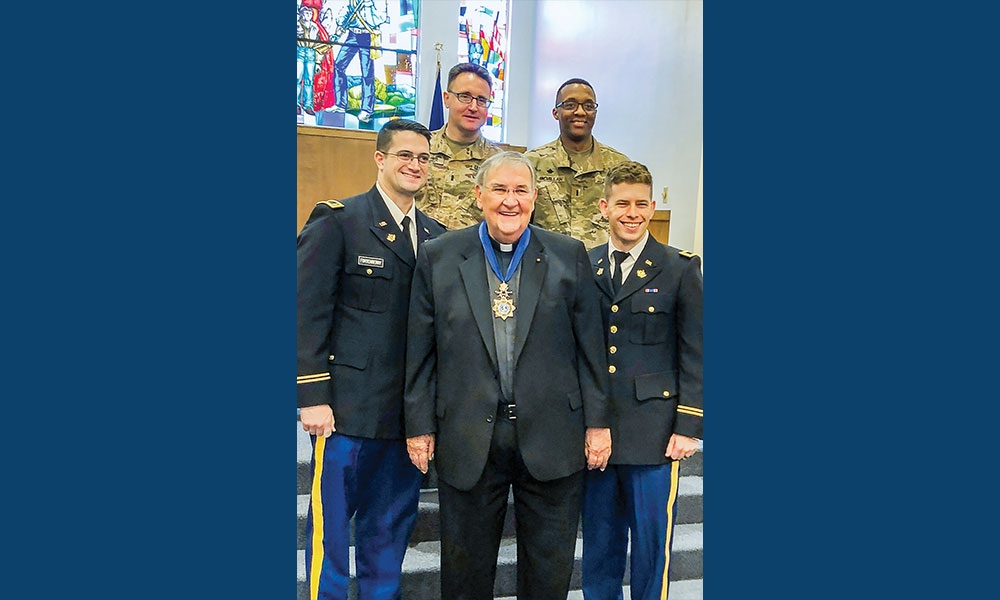 Msgr. Brooks honored for his service at Camp Mabry
