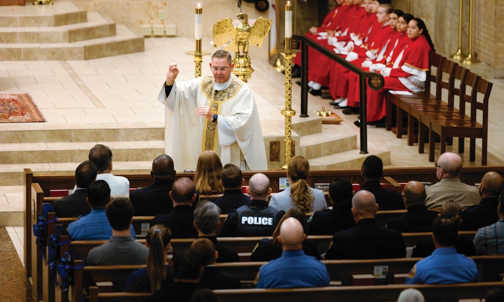Blue Mass honors first responders