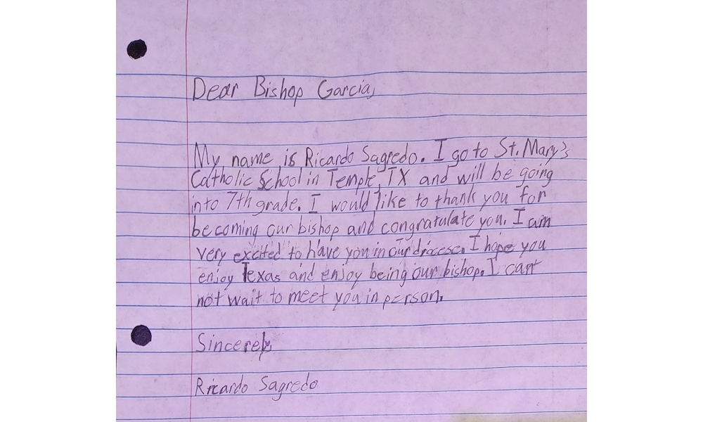 Catholic Schools Students Welcome Bishop Garcia 8