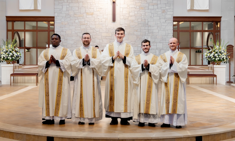 Solomon Cletus Akpan, Christopher Lee Haberberger, Cameron Alexander Kologinczak, Brian Paul McNaughton and Isaiah Andrew Minke have been ordained to the priesthood.