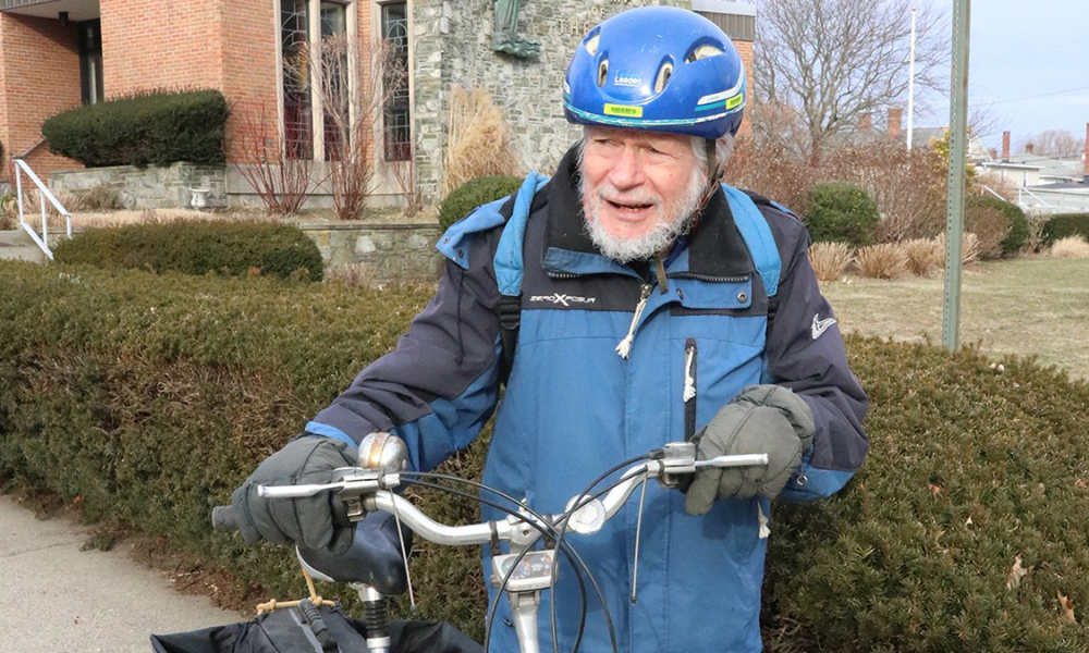 Priest, 79, Braves Cold to Make Pilgrimage of Prayer for Ukraine by Bike