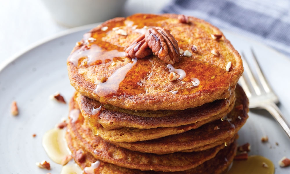 Celebrate All Hallows’ Eve with pumpkin pancakes