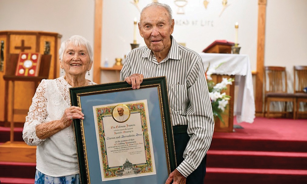 Couple celebrates 75 years of faith, family and friends