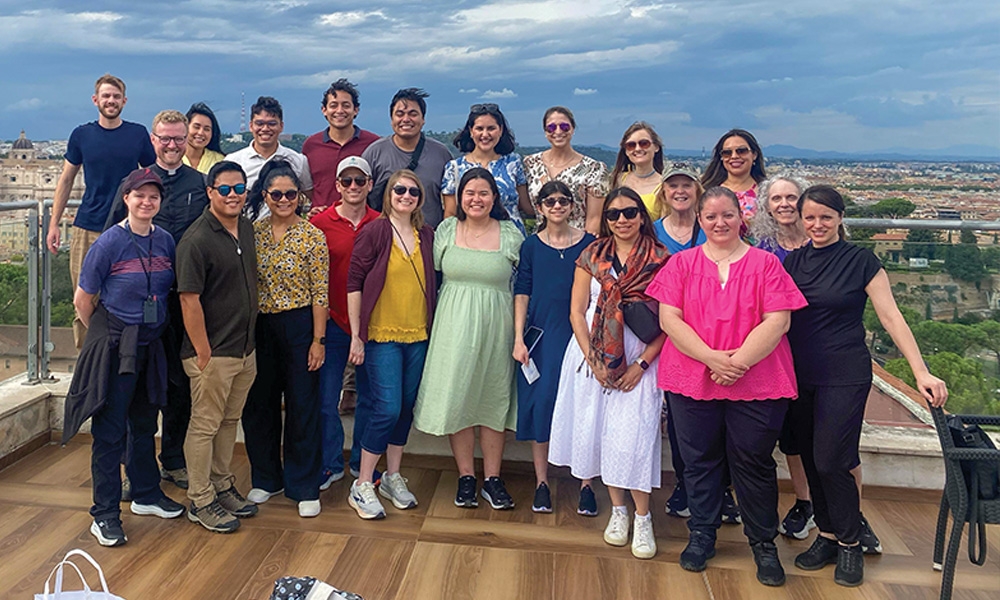 Young adults walk in the footsteps of the saints